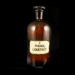 Kép 2/2 - Phenol. Liquefact. Patikaüveg palack dugójával