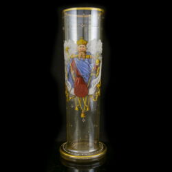 Picture 3/11 -Pair of German glass vases with painted portraits of French monarchs