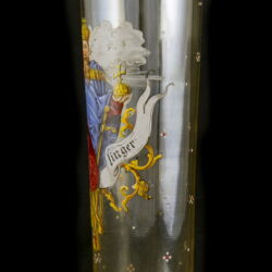 Picture 6/11 -Pair of German glass vases with painted portraits of French monarchs