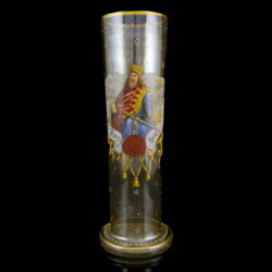 Picture 7/11 -Pair of German glass vases with painted portraits of French monarchs