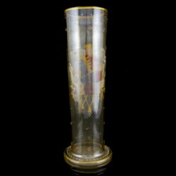 Picture 8/11 -Pair of German glass vases with painted portraits of French monarchs