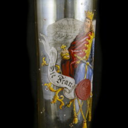 Picture 10/11 -Pair of German glass vases with painted portraits of French monarchs