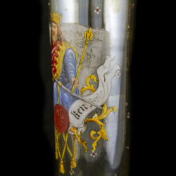 Picture 11/11 -Pair of German glass vases with painted portraits of French monarchs