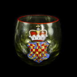 Picture 1/2 -Green glass with the coat of arms of Moravia