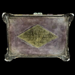 Picture 3/4 -Antique silver box with amethyst stones