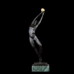 Kép 1/4 - A.Gory jelzéssel kortárs bronz figura  Röplabdázó
