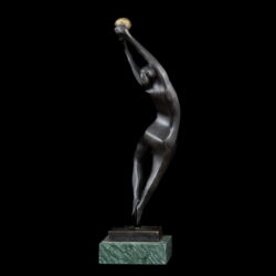 Kép 3/4 - A.Gory jelzéssel kortárs bronz figura  Röplabdázó