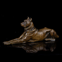 Picture 2/5 -Presumably from the workshop of János Istók: Bronze Great Dane figure