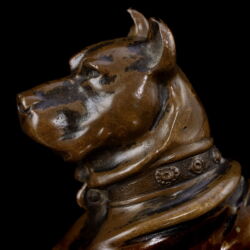 Picture 3/5 -Presumably from the workshop of János Istók: Bronze Great Dane figure