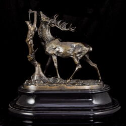 Picture 1/5 -Unknown European sculptor after Pierre Jueies Mene (1810-79): Bronze deer