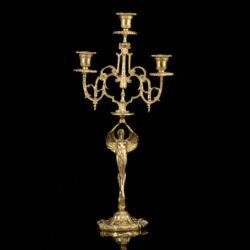 Picture 2/4 -Three-arm brass figural candlestick