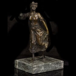 Picture 1/5 -Barefoot female figure bronze sculpture