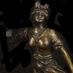 Picture 5/5 -Barefoot female figure bronze sculpture