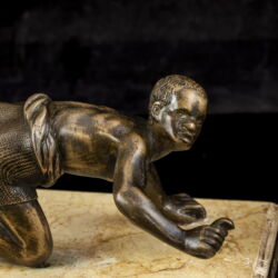 Picture 4/5 -Bronze sculpture: Afro-American boy figure