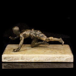 Picture 5/5 -Bronze sculpture: Afro-American boy figure