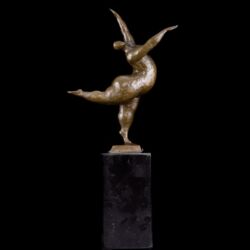 Picture 1/4 -Contemporary bronze statue marked with A.Gory: plus-size dancer