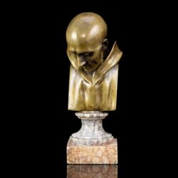 Picture 2/7 -Donatello Florenz 1486 marking: Bronze monk bust