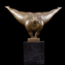 Picture 5/5 -Milo marked: Contemporary bronze female gymnast sculpture
