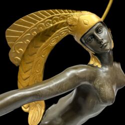 Picture 2/5 -Kortárs bronz art deco táncoső karikával