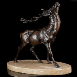 Kép 1/6 - Bronz szarvas figura