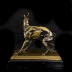 Kép 5/5 - Art deco bronz agár figura