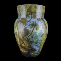 Kép 1/2 - Creil et Montereau francia festett porcelán padlóváza