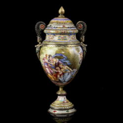 Picture 1/8 -Bécsi zománcfestett ezüst urnaváza