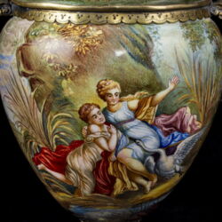 Picture 7/8 -Bécsi zománcfestett ezüst urnaváza