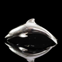 Picture 2/2 -Mini silver dolphin figurine