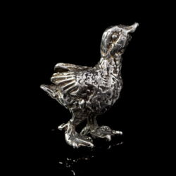 Picture 1/2 -Mini silver little chick figure
