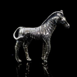 Picture 1/2 -Mini silver zebra figurine