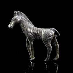 Picture 2/2 -Mini silver zebra figurine