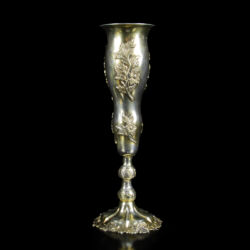 Kép 1/3 - Orosz aranyozott ezüst talpas váza