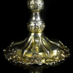 Kép 2/3 - Orosz aranyozott ezüst talpas váza