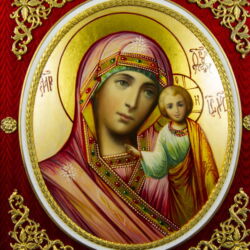 Kép 3/6 - Mária karján a kisded Jézussal orosz asztali ikon