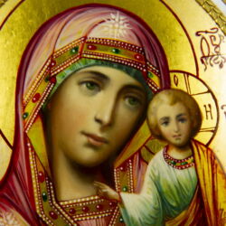 Kép 6/6 - Mária karján a kisded Jézussal orosz asztali ikon