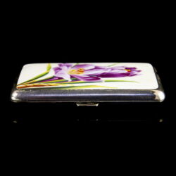 Picture 4/5 -Hungarian metal box with iris enamel picture