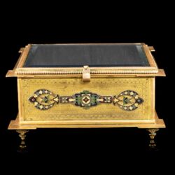 Picture 2/5 -Jewelry box made of copper with enamel decoration