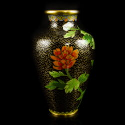 Picture 2/2 -Black cloisonné small vase