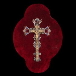 Picture 1/4 -Aranyozott bronz feszület zománc díszítéssel