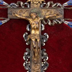 Picture 3/4 -Aranyozott bronz feszület zománc díszítéssel