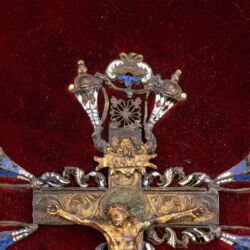 Picture 4/4 -Aranyozott bronz feszület zománc díszítéssel