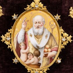 Picture 3/3 -Bari Szent Miklós festett zománckép