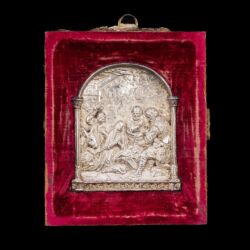 Picture 1/2 -Krisztus születése ezüstözött vörösréz dombormű