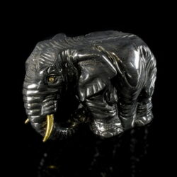 Kép 1/2 - Obszidián elefánt figura