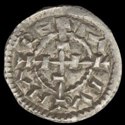 Kép 1/3 - Kálmán magyar király (1095-1116) ezüst denár ÉH 26