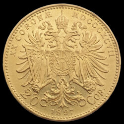 Picture 2/3 -20 Corona 1897 Vienna Franz Joseph