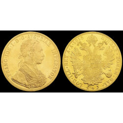 Picture 3/3 -4 dukat 1915 afterstrike gold coin Franz Joseph