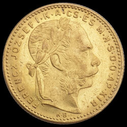 Kép 1/3 - 8 Forint 20 Frank 1892 KB Fiume címerrel Ferenc József