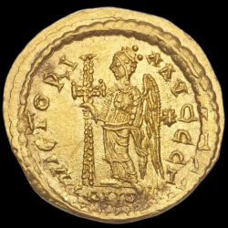 Picture 2/3 -Anastasius bizánci császár arany solidus